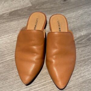Lucky Brand Women's Tan Leather Mules